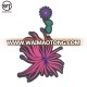 Embroidered felt patches flowers applique iron on garment