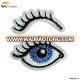 Wholesale cheap embroidered patches iron on eyes clothing accessories