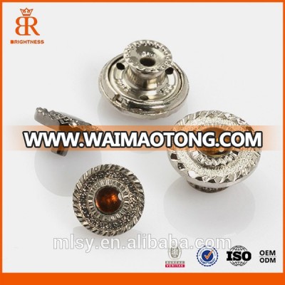 clothing button hot-sale zinc alloy jewel clothing button shake button