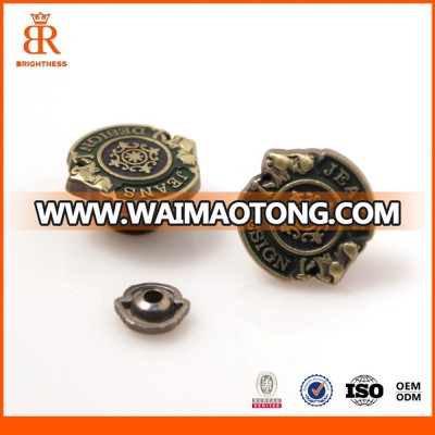 17mm Factory Wholesale Shake Buttons Clothing Buttons for Jeans Metal Buttons for Garments