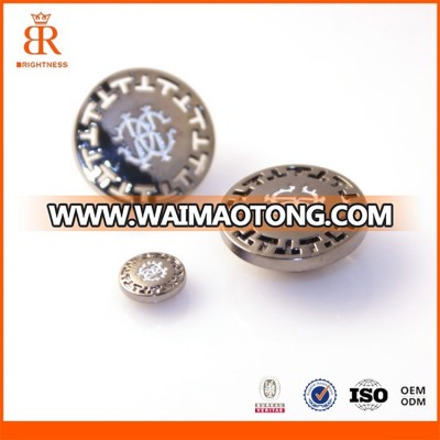 20mm Buttons Factory Wholesale Botones De Metal Engraved Hollow Metal Buttons for Jeans